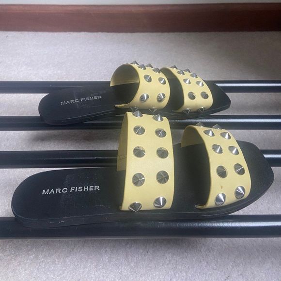 MARC FISHER Women Bolive Studded Slide Sandals - NEW NWOB - Picture 6 of 8